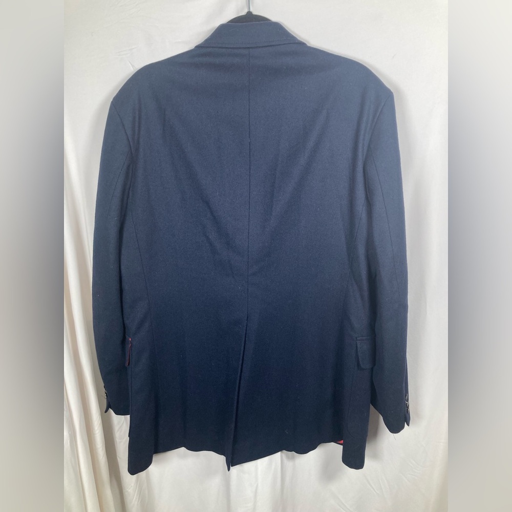 Pendleton Classic Black with Blue Undertone Blazer & Vibrant Red Lining Sz 42L - Picture 4 of 15